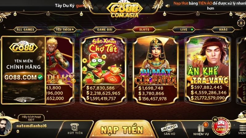 Các Tựa Game Nổ Hũ Đáng Chú Ý Tại Go88